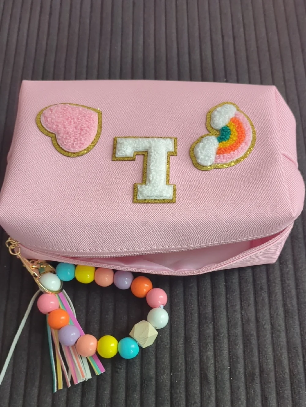 Girl Pink Accessory Gift Bag with Navy Sleep Mask and More